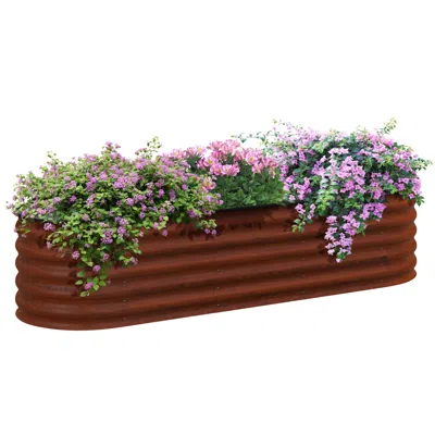 Streamdale Furniture Streamdale Sturdy Galvanized Metal Raised Garden Bed For Outdoor Gardening
