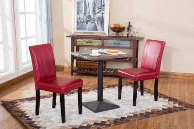 Streamdale Furniture Streamdale Style Solid Wood Leatherette Padded Parson Chair