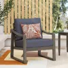 Streamdale Furniture Streamdale Stylish Acacia Wood Chair With Water-resistant Cushions