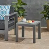 Streamdale Furniture Streamdale Stylish Aluminum End Table With Frosted Glass Top For Outdoor Seating
