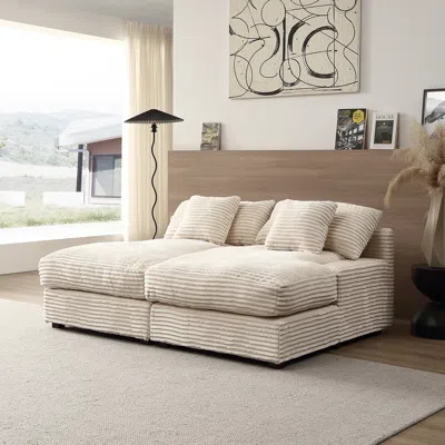 Streamdale Furniture Streamdale Stylish And Comfortable Daybed / Sofa Bed With Corduroy Upholstery