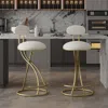 Streamdale Furniture Streamdale Stylish And Comfortable Velvet Barstools With Anti-slip Pads And Metal Frame
