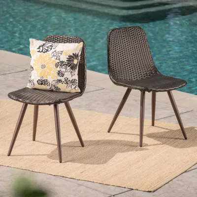 Streamdale Furniture Streamdale Stylish & Durable Wicker Dining Chairs For Chic Patios