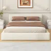 Streamdale Furniture Streamdale Stylish Beige Upholstered Bed The Ideal Choice For Your Bedroom, Full