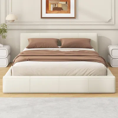 Streamdale Furniture Streamdale Stylish Beige Upholstered Bed The Ideal Choice For Your Bedroom, Full