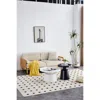 Streamdale Furniture Streamdale Stylish Black & White Round Side Table Set (70cm & 50cm)