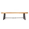Streamdale Furniture Streamdale Stylish Catriona Acacia Wood Bench With Durable Metal Accents