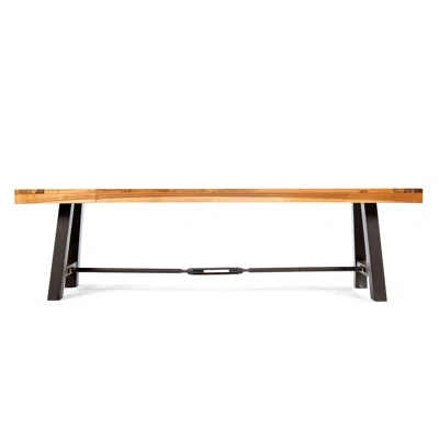 Streamdale Furniture Streamdale Stylish Catriona Acacia Wood Bench With Durable Metal Accents