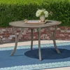 Streamdale Furniture Streamdale Stylish Circular Outdoor Acacia Wood Patio Table - Teak Grey