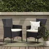 Streamdale Furniture Streamdale Stylish, Durable Brown Wicker Dining Chairs For All-season Comfort