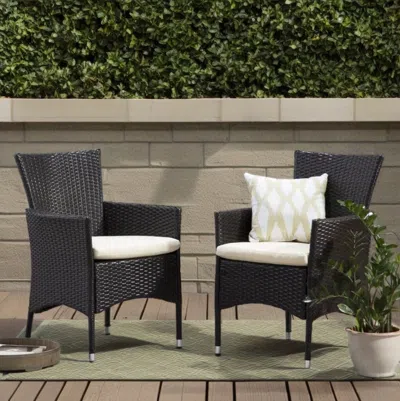 Streamdale Furniture Streamdale Stylish, Durable Brown Wicker Dining Chairs For All-season Comfort