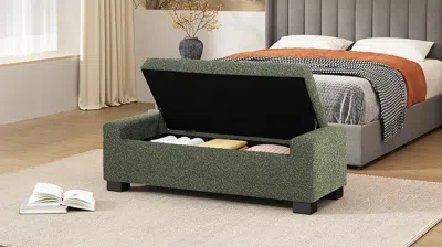 Streamdale Furniture Streamdale Stylish Fabric Storage Ottoman With Flip-lid Top