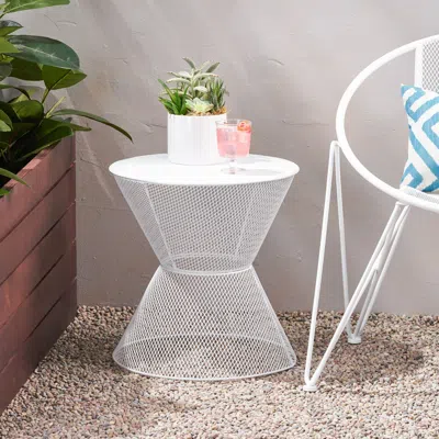 Streamdale Furniture Streamdale Stylish Mesh Breeze Side Table Perfect Companion For Relaxation