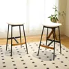 Streamdale Furniture Streamdale Stylish Modern Set Of 2 Upholstered Bar Stools