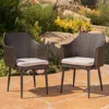 Streamdale Furniture Streamdale Stylish Outdoor Dining Chairs With Durable Faux Wood Legs And Water-resistant Cushions