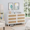 Streamdale Furniture Streamdale Stylish Rattan Dresser With Ample Storage And Modern Design