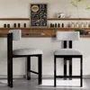 Streamdale Furniture Streamdale Stylish Round Stools - Upholstered Seat & Metal Frame
