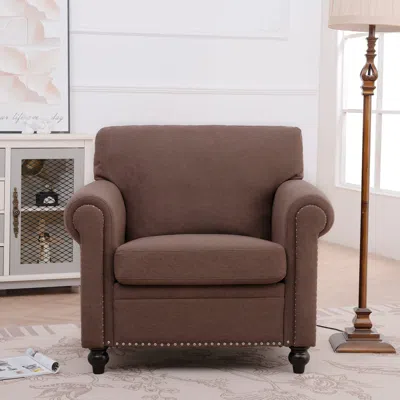 Streamdale Furniture Streamdale Stylish Sofa With Luxurious Comfort And Sturdy Construction In Brown
