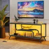 Streamdale Furniture Streamdale Stylish Tv Stand With Outlets & Led Lights For Tvs Up To 55