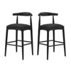 Streamdale Furniture Streamdale Stylish Upholstered Mid-century Bar Stool With Rubberwood Frame