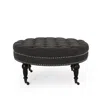 Streamdale Furniture Streamdale Stylish Upholstered Ottoman With Nailhead Trim
