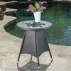 Streamdale Furniture Streamdale Stylish Wicker Bistro Table Perfect For Outdoor Gatherings