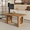 Streamdale Furniture Streamdale Stylish Wood Dining Table - Mdf, Wood Grain, 64.5 X 35.4 Inch