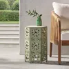 Streamdale Furniture Streamdale Sunburst Cutout Iron Patio Side Table