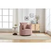 Streamdale Furniture Streamdale Swivel Accent Chair: 360 Rotation, Modern Style In Pink