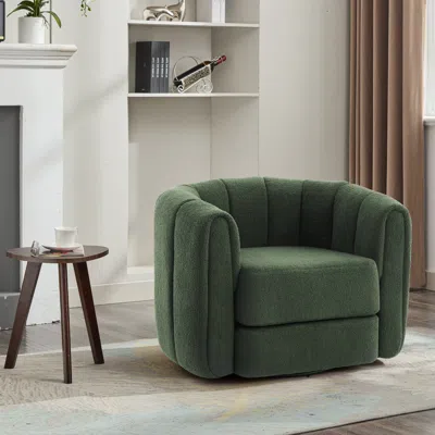 Streamdale Furniture Streamdale Swivel Accent Chair Stylish Upholstery, Wood Base