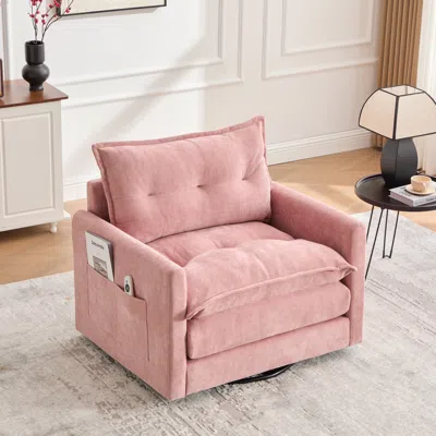 Streamdale Furniture Streamdale Swivel Barrel Accent Chair - Mid Century Modern