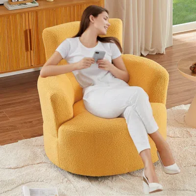 Streamdale Furniture Streamdale Swivel Barrel Chair With Adjustable Headrest