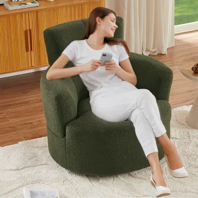 Streamdale Furniture Streamdale Swivel Barrel Chair With Adjustable Headrest