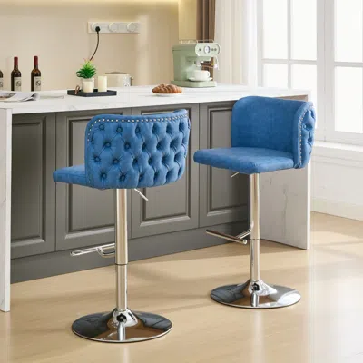 Streamdale Furniture Streamdale Swivel Barstools Adjusatble Seat Height With Chrome Base