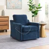 Streamdale Furniture Streamdale Swivel Chenille Accent Chair W/ Usb & Pocket - Navy
