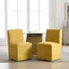 Streamdale Furniture Streamdale Swivel Dining Chairs Set Of 2, Rolling Kitchen Chairs