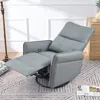 Streamdale Furniture Streamdale Swivel Rocker Recliner Chair, Nursery Glider, Modern Rocking Chair (blue-gray) In Gray