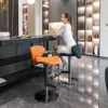 Streamdale Furniture Streamdale Swivel Stainless Steel Bar Stool In Brown