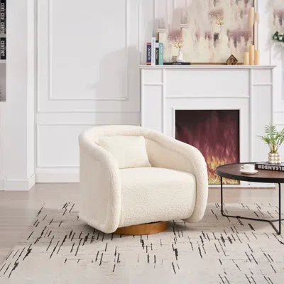 Streamdale Furniture Streamdale Swivel Teddy Barrel Chair