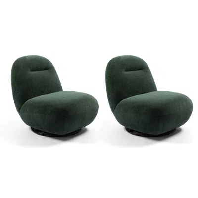 Streamdale Furniture Streamdale Swivel Velvet Accent Chair (2pcs)