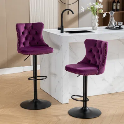 Streamdale Furniture Streamdale Swivel Velvet Barstools