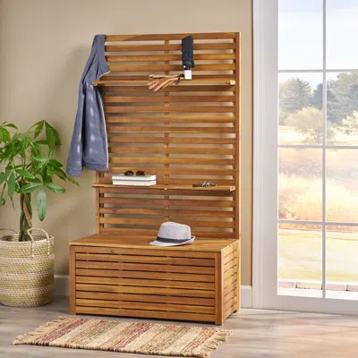 Streamdale Furniture Streamdale Sylmar Storage Bench With Rack: Entryway Organization And Style