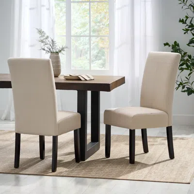 Streamdale Furniture Streamdale T-stitch Upholstered Dining Chairs - Set Of 2