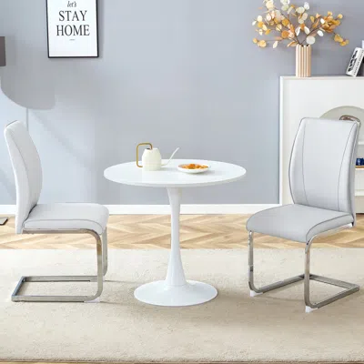 Streamdale Furniture Streamdale Table And Chair Set - Hourglass Table & Gray Chairs