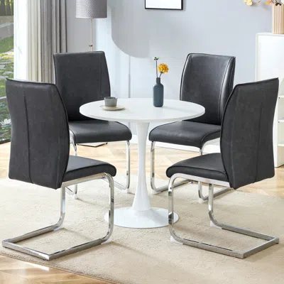 Streamdale Furniture Streamdale Table And Chair Set - Hourglass Table & Gray Chairs
