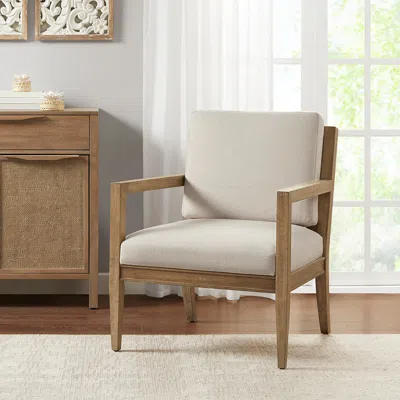 Streamdale Furniture Streamdale Tage Upholstered Accent Armchair In Neutral