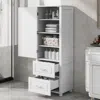 Streamdale Furniture Streamdale Tall Bathroom Storage Cabinet With Drawers & Shelf