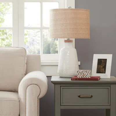 Streamdale Furniture Streamdale Tate Boho Textured Ceramic Table Lamp
