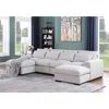 Streamdale Furniture Streamdale Tatman Linen Blend Sectional With 2 Ottomans In Gray