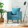 Streamdale Furniture Streamdale Teal Boucle Accent Chair With Wood Legs